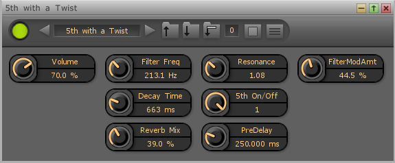 jen jiná podoba panelu Basic synth