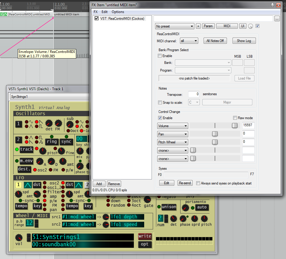 MIDI Editor CC7 ReaMIDIControl