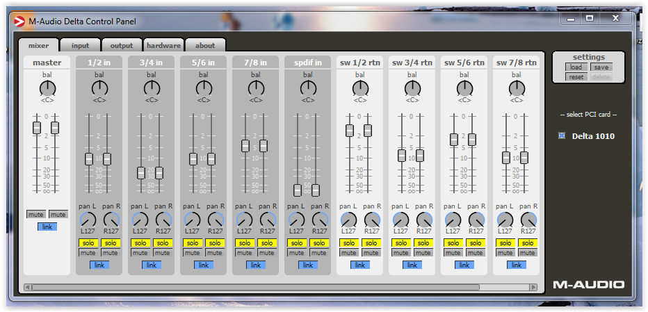 Delta 1010 - Control panel - mixer.PNG