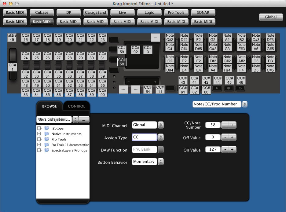 korg controller editor korg controller editor